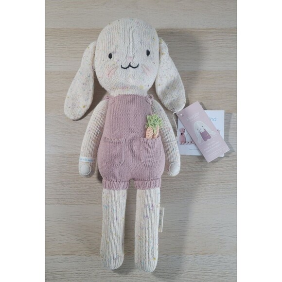 cuddle + kind Other - Cuddle + Kind Harper The Bunny Plush Large 20" Hand-Knit Doll Studded Animal NEW